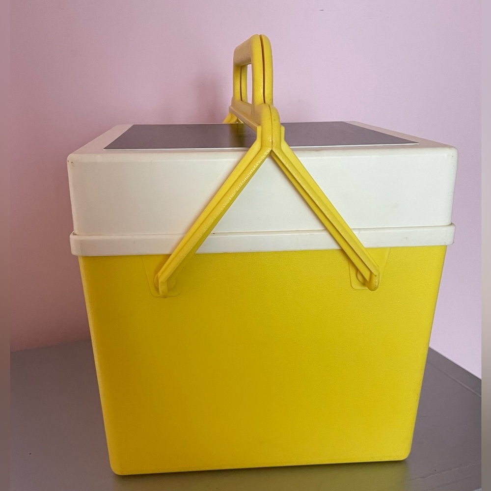 Vintage 45 rpm Storage Box - Storage Box with Handles